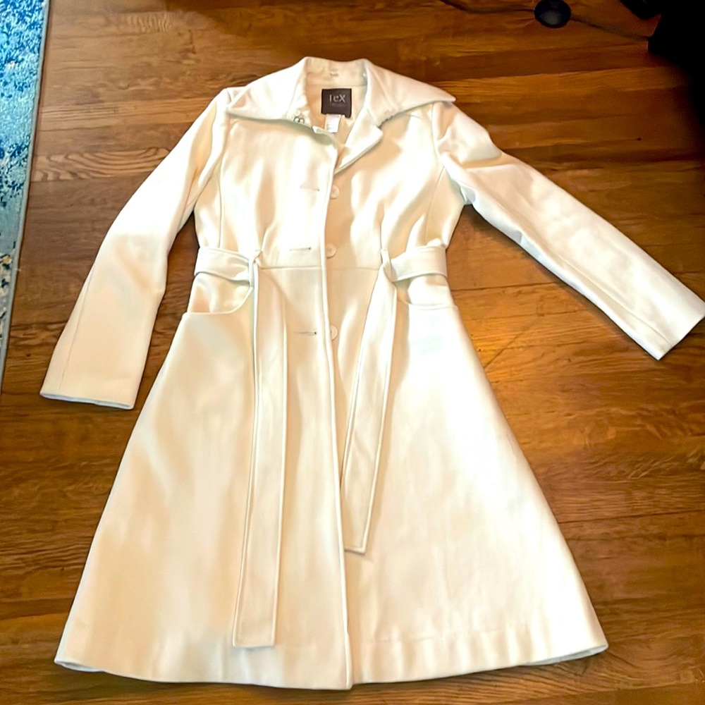 White long winter coat. Beautiful!